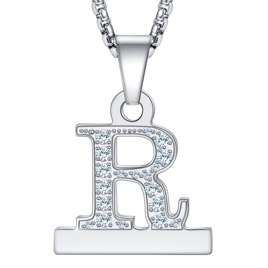 2 in 1 Alphabet Letter A-Z Necklace Pendant Connector for